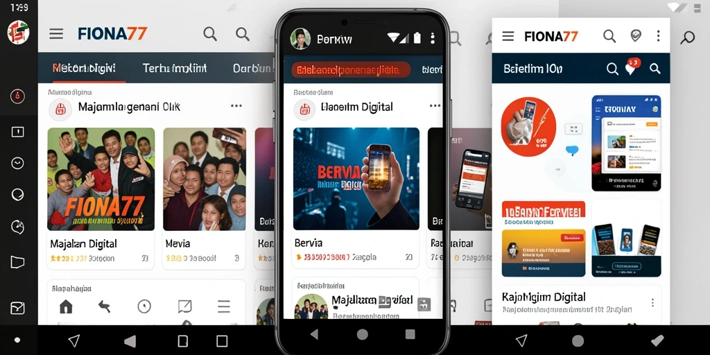 Antarmuka sederhana dan menarik dari aplikasi Majalah Digital.