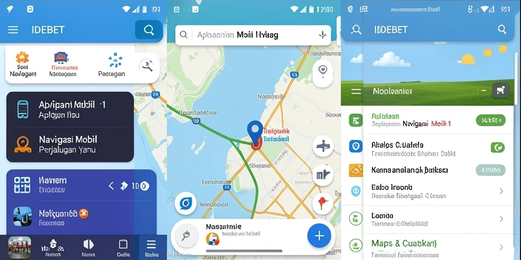 Antarmuka aplikasi IDEBET dengan fitur navigasi yang menarik.