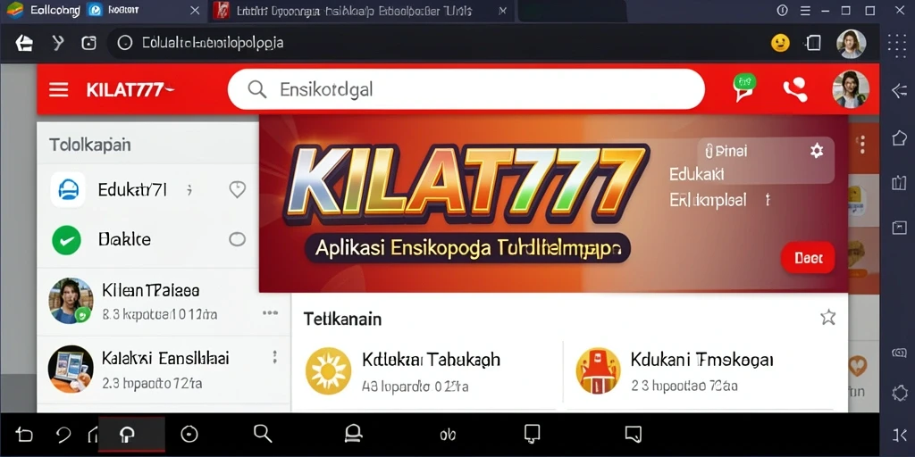 Tampilan antarmuka aplikasi Ensiklopedia KILAT777 yang menarik dan mudah digunakan.