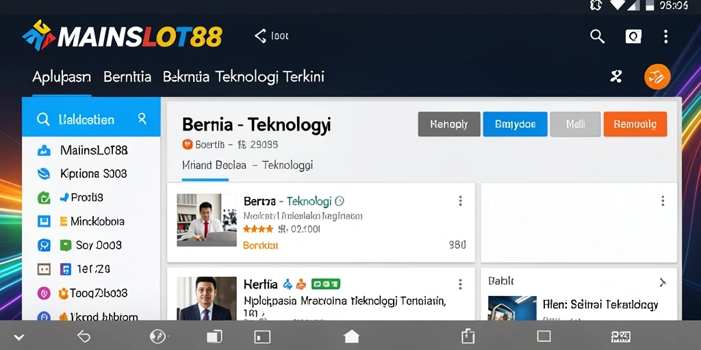 Antarmuka bersih dan modern dari MAINSLOT88 untuk berita teknologi.