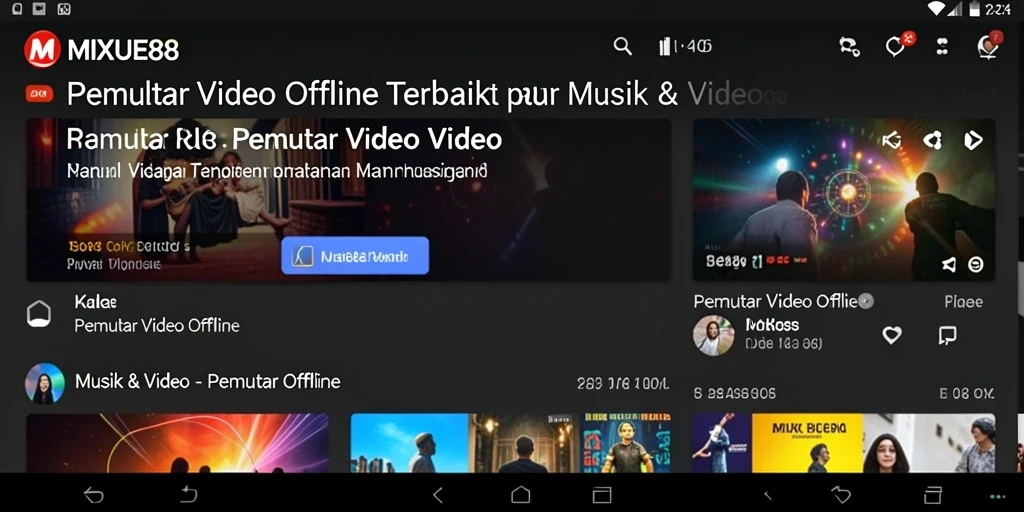 Antarmuka sederhana dan fungsional dari MIXUE88 Pemutar Video Offline.