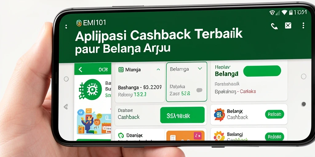Tampilan antarmuka aplikasi REMI101 dengan fitur Cashback.