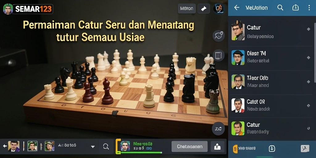 Screenshot SEMAR123 menampilkan antarmuka permainan Catur yang menarik.