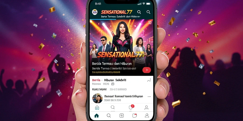 Tampilan antarmuka aplikasi SENSATIONAL77 yang informatif dan menarik.
