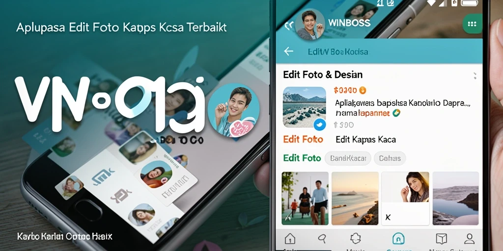 Tampilan antarmuka aplikasi WINBOSS untuk edit foto kertas kaca.