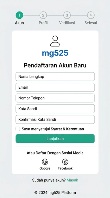 Cara Mudah Membuat Akun mg525 di Android